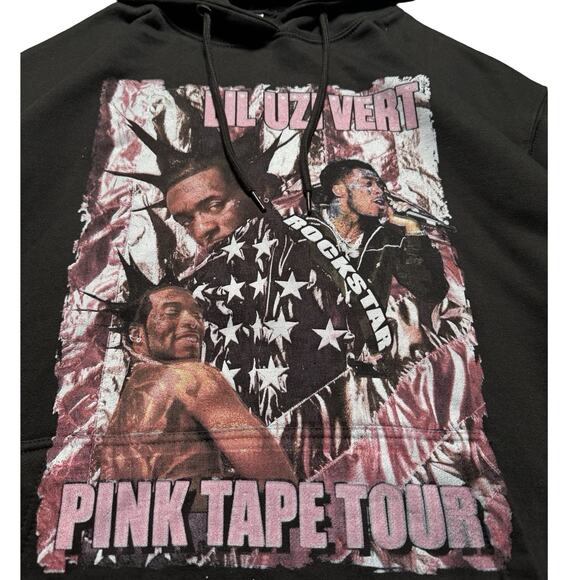 Lil Uzi Vert Concert Pink Tape Tour Graphic Hoodie Men Rap Hip Punk Rock XL - Picture 2 of 8